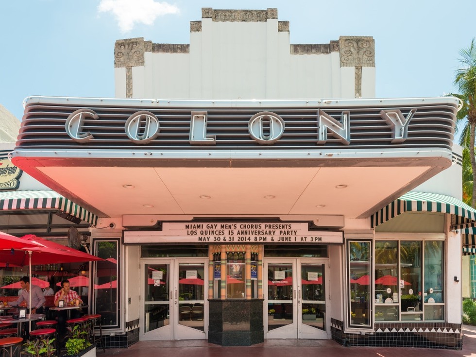 Colony Theatre an der Lincoln Road in Miami Beach
