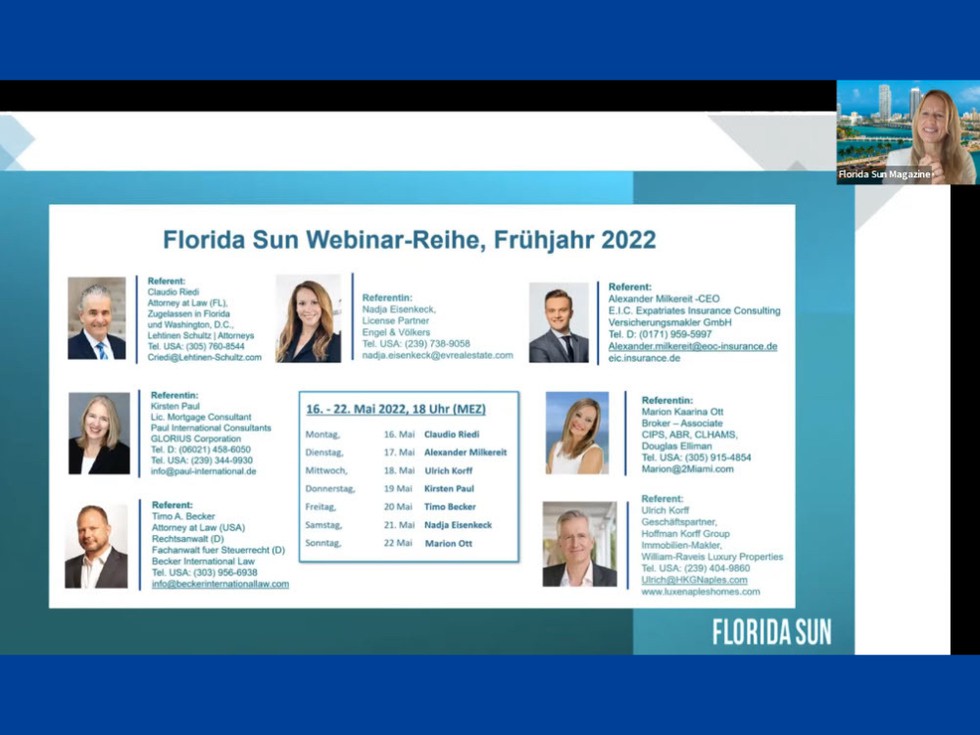 Florida-Sun-Webinar, Sceenshot