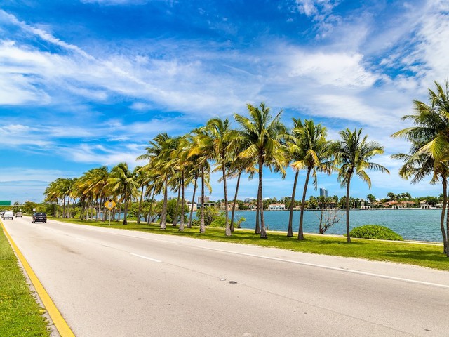 Küstenstraße in Miami Beach